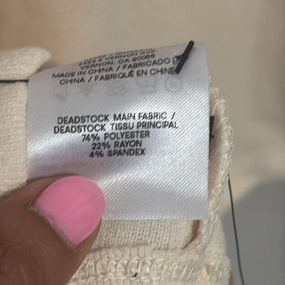 NWT Reformation Cream Karah Tie Front Mini Dress - Picture 8 of 8